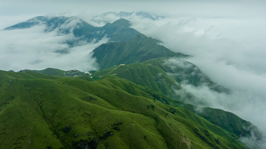 户外-旅行-武功山-云海-高山草甸 图片素材