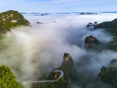 旅行-风光-环华-张家界国家森林公园-航拍 图片素材