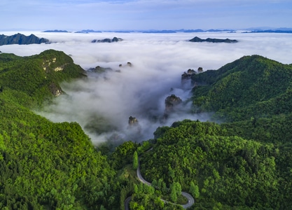 旅行-风光-环华-张家界国家森林公园-航拍 图片素材