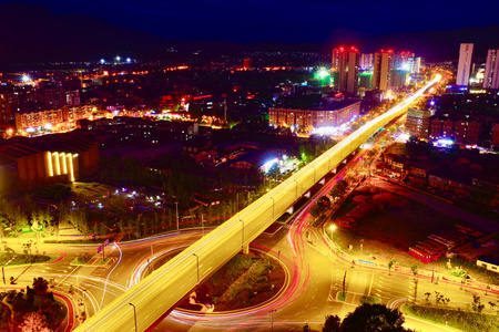 张家界市-夜景-城市-城市风光-夜景 图片素材