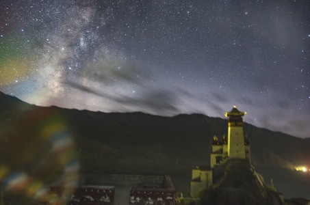 风光-旅行-雍布拉康-星空-西藏 图片素材