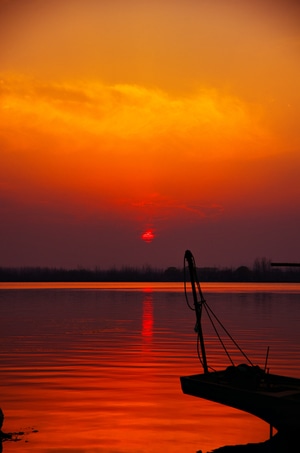 风光-旅行-汉水-夕阳-风景 图片素材