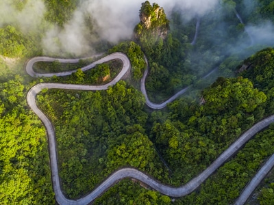 旅行-风光-环华-张家界国家森林公园-航拍 图片素材