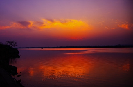 风光-旅行-汉水-夕阳-风景 图片素材