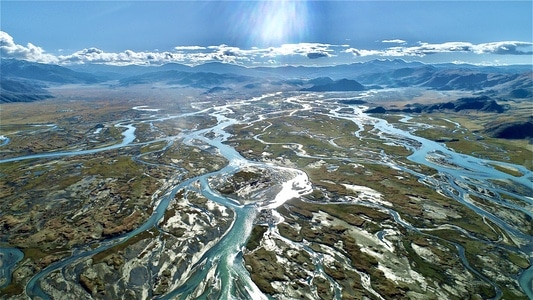 青海-沱沱河-风光-风景-自然风光 图片素材