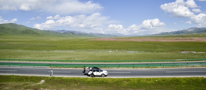 在路上-清凉-草原-青藏高原-旅途中 图片素材