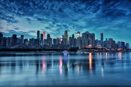 渝中半岛-夜景-魔幻城市-重庆-长江 图片素材