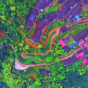 绿色地球-乡村-图案-风光-航拍 图片素材