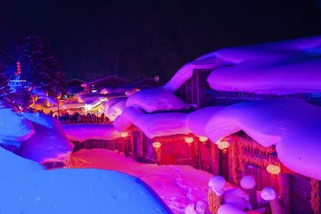 你好2020-旅游-风光-光影-雪乡 图片素材