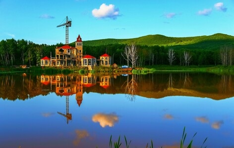 公园里的风景-家乡-宅家-光影-风光 图片素材