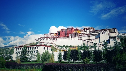 华为手机-自然风景-建筑-西藏-拉萨 图片素材
