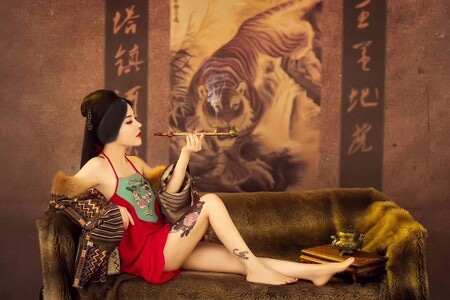 人文-福州市-看你的城市-有趣的瞬间-女性 图片素材