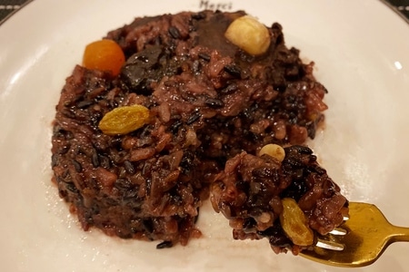 宅家-车厘子-紫糯八宝饭-奶咖-早餐打卡 图片素材
