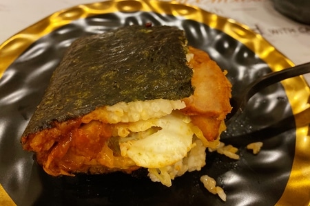 早餐打卡-奶咖-霸王饭团-食物-美食 图片素材