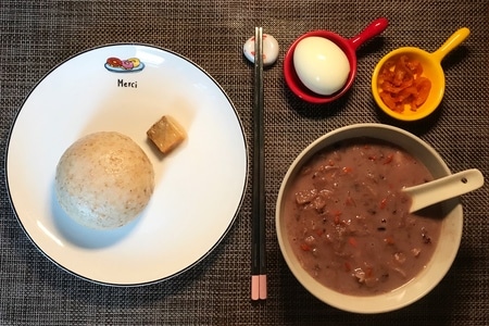 早餐打卡-粥-馒头-酱豆腐-小咸菜 图片素材