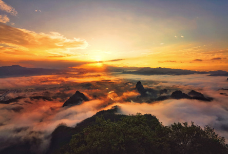 尘世烟火-风景-风景-光照-日出 图片素材