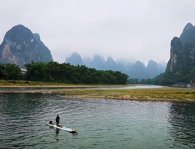 旅行-风景-漓江-江面-江流 图片素材
