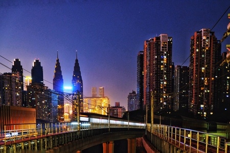 夜景-地铁站-海棠溪-重庆-夜景 图片素材