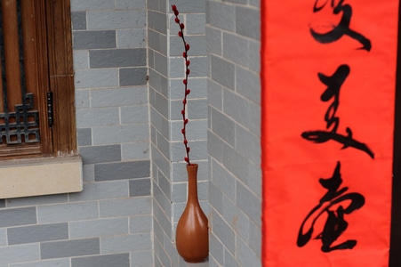 传统文化-坭兴陶-春天-插花-花 图片素材