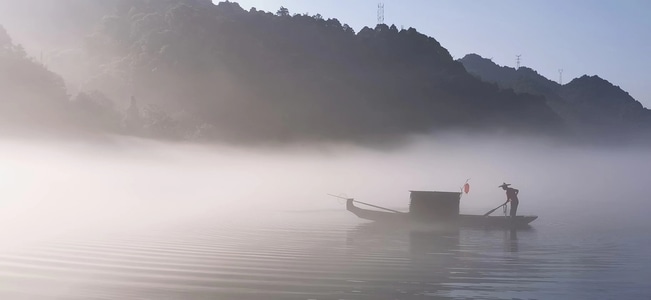旅行-雾-湖南-东江湖-华为 图片素材