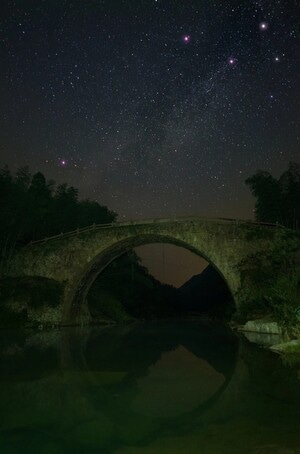 宇宙-天文-银河-星野-拱桥 图片素材