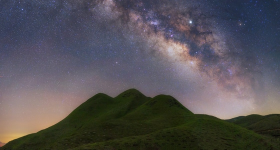 星空-草场-星野-夜景-天文 图片素材