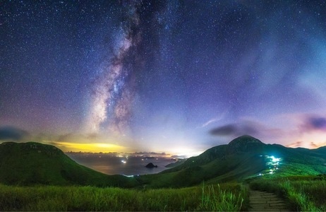 星空-嵛山岛-天文-银河-星野 图片素材