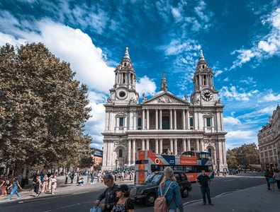 伦敦-圣保罗大教堂-建筑-市区-城市 图片素材