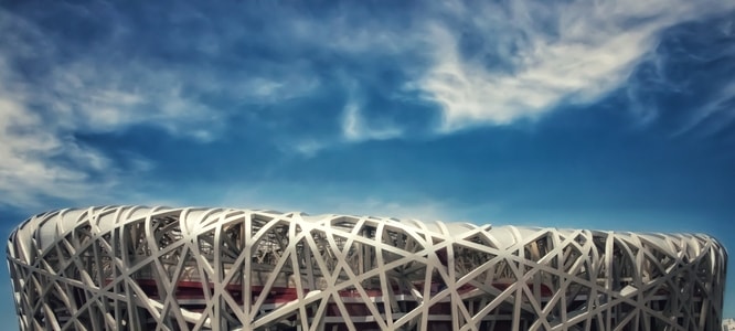 蓝天-建筑-户外-奥林匹克-体育场 图片素材