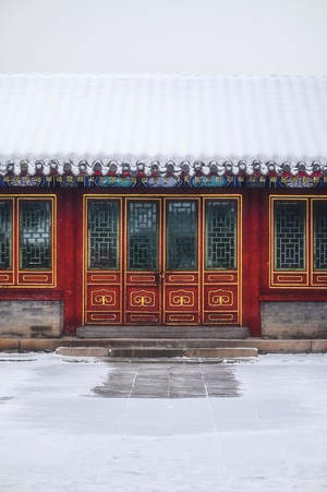 哈尔滨-文庙-雪-建筑-风光 图片素材