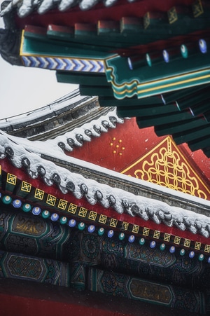 哈尔滨-文庙-雪-建筑-风光 图片素材