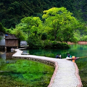 风景-乡村-小河-风景-道路 图片素材