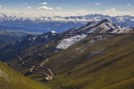 天山-独库公路-雪山-山谷-自然 图片素材