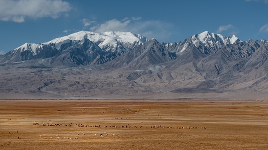 新疆-风景-慕士塔格峰-雪山-户外 图片素材