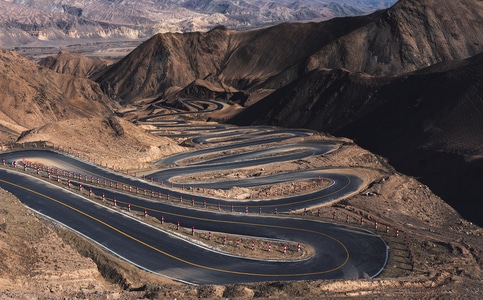 新疆-帕米尔高原-风景-公路-风景 图片素材