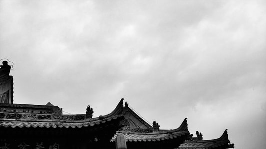 白鹿原-陕西-手机摄影-房屋-房檐 图片素材