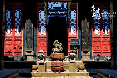 建筑-色彩-古建筑-石雕-石狮子 图片素材