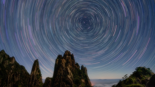 旅游-星空-三清山-蜘蛛网-山 图片素材