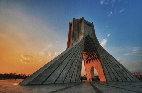 伊朗-纪念塔-夕阳-旅游-吊桥 图片素材