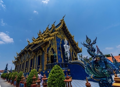 旅行-蓝庙-清迈-建筑-蓝庙 图片素材