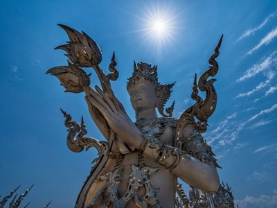 清迈-白庙-旅行-雕塑-雕像 图片素材