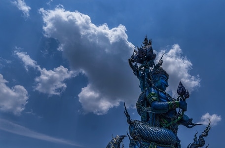 旅行-蓝庙-清迈-天空-雕塑 图片素材