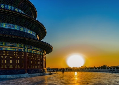 风光-色彩-天坛-夕阳-北京 图片素材