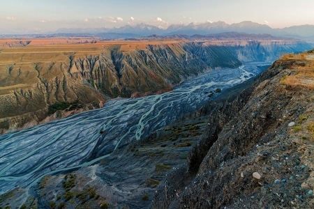 风光-色彩-雪山-新疆-安集海大峡谷 图片素材