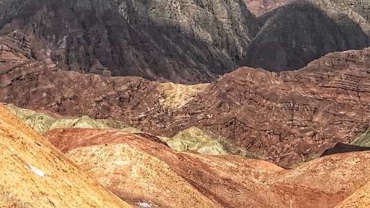 风光-新疆-喀什地区-丹霞地貌-西克尔七彩山 图片素材