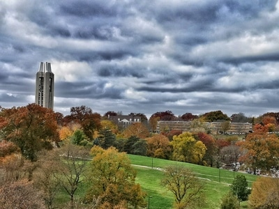 美国-中部-大学秋景-手机拍摄-自然风光 图片素材