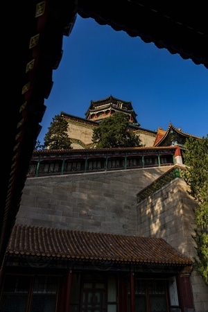 风光-色彩-建筑-线条-颐和园 图片素材