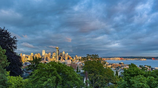 宅家-风光-色彩-西雅图-美国 图片素材