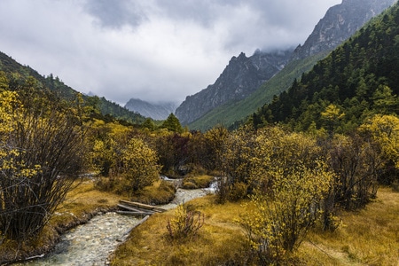 风光-色彩-秋天-稻城亚丁-山 图片素材