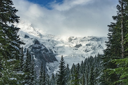 风光-色彩-瑞尼尔雪山-旅行-风景 图片素材